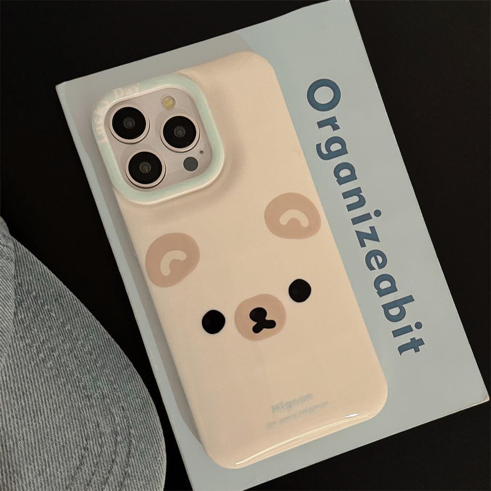 Cute Big Face Small Animal Apple 14 Mobile Phone Case Iphone15 Silicone 11 Suitable for 13promax Soft 16 Niche