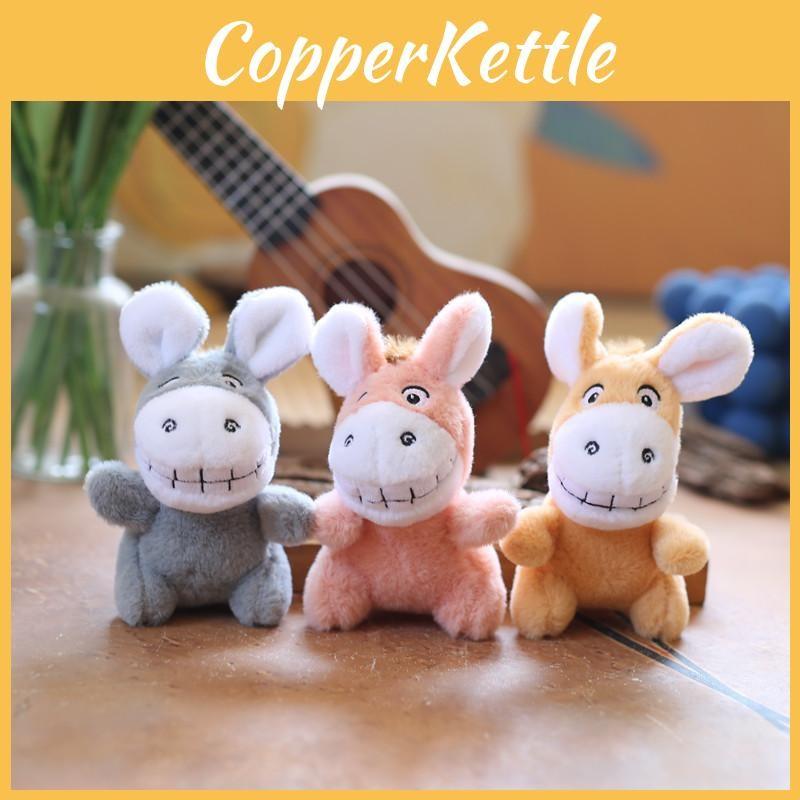 Plush Cute Donkey Keychain Stuffed Animal With Pp Cotton Fill For Gift Kids