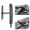 European American Adult SexToys Husband and Wife Flirting Alternative Flirting Black Leather Binding Bondage Finger Handcuffs