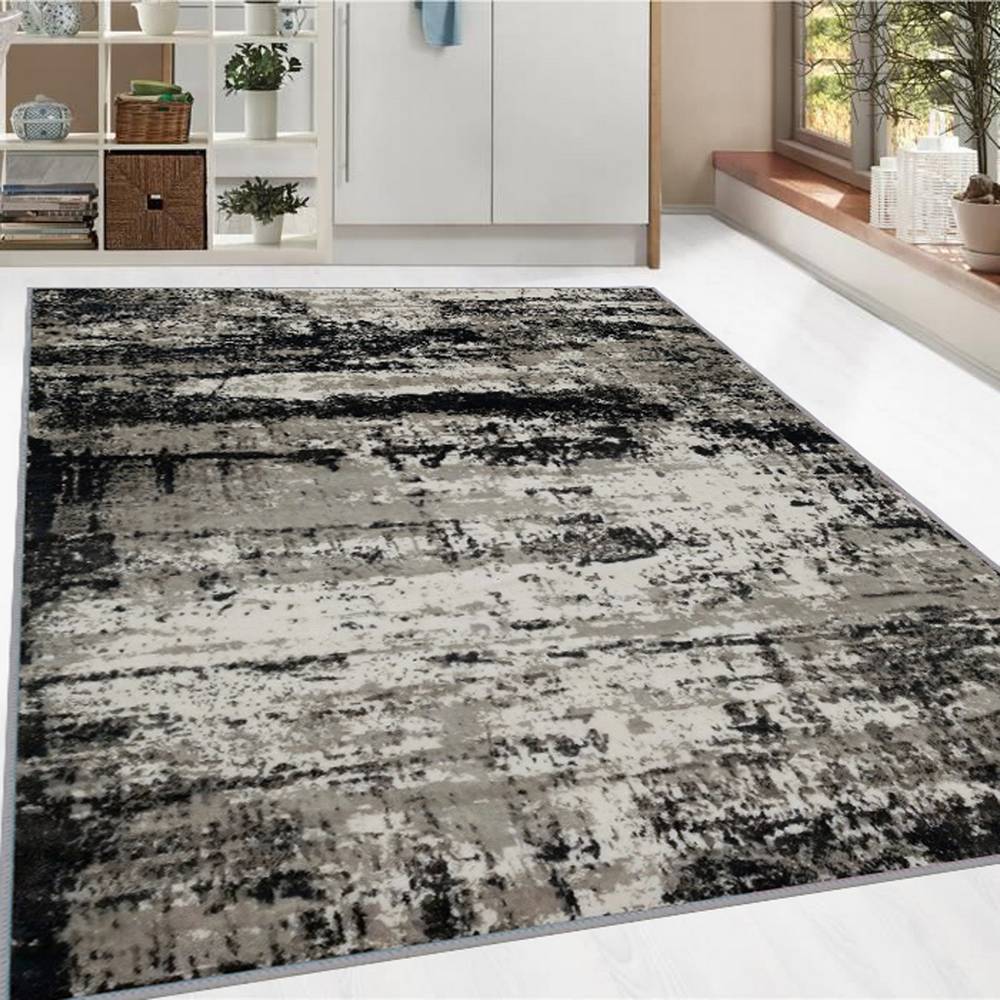

Rovigo Home Моющийся ковер с набивным рисунком RVGHOME1795 50x80 чёрный