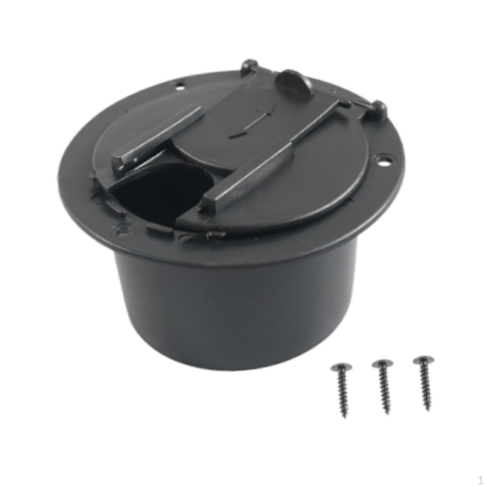 

Люк для доступа к электрическому кабелю с винтами для крышки кабеля питания чёрный