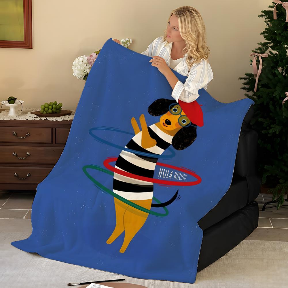 Tier s-Wurst d-Hunde Werfen Flanelldecke, Weich Warm, Langlebig & Waschbar niedlich Cool
