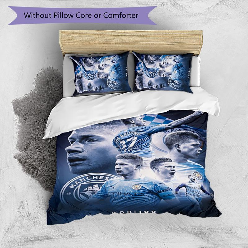 Kevin De Bruyne 3pcs Bedding Set Duvet Cover Closure Includes 1 Duvet Cover & 2 Pillowcases for All Seasons Bedroom Home Dorm Decor