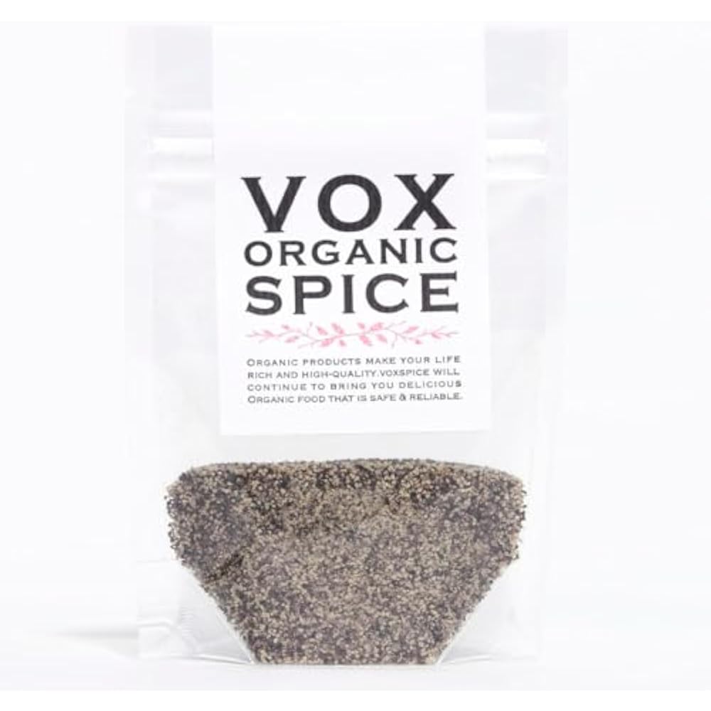 VOXSPICE Organic Black Pepper, Coarsely Ground, 20g, From Sri Lanka, JAS Certified Organic [Nekop...