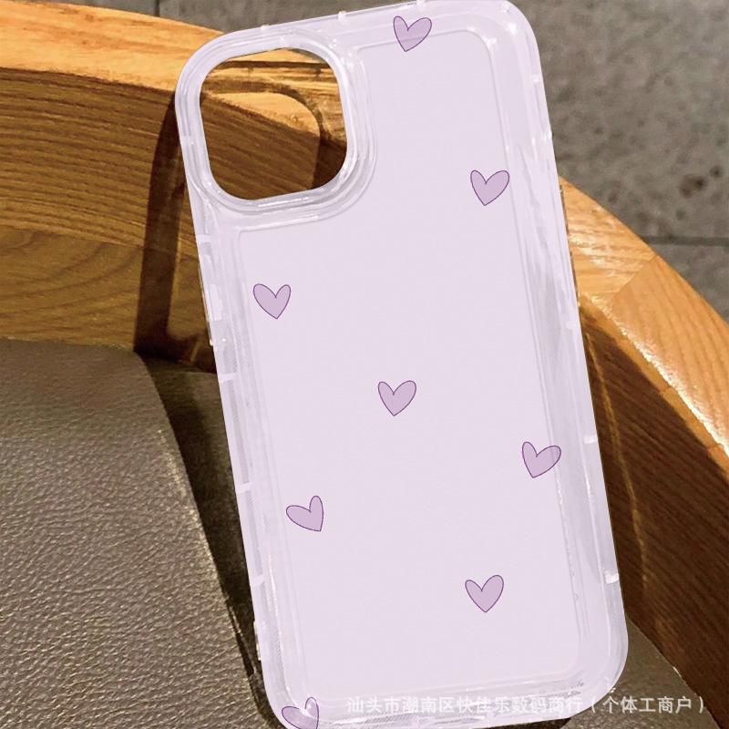 Full-screen Minimalist Heart Design Suitable for iPhone 11/12/13/14/15 PRO MAX, Apple 16 Airbag Shockproof X/XS