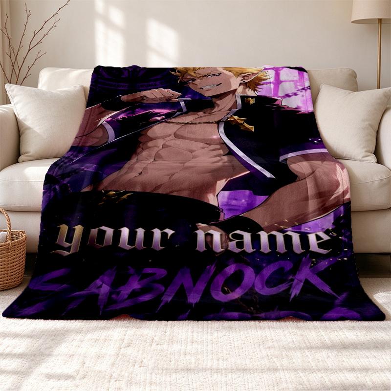 Welcome to Demon School Customizable name outdoor blanket soft cozy and warm Multi-purpose office blanket outdoor camping and travel blanket all