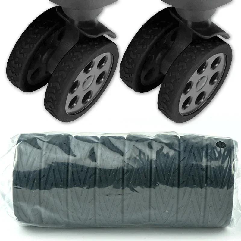8PCS Silicone Luggage Wheel Covers - Universal Wheel Protector for Suitcase, Noise Reduction & Scratch Proof  Travel Accessories