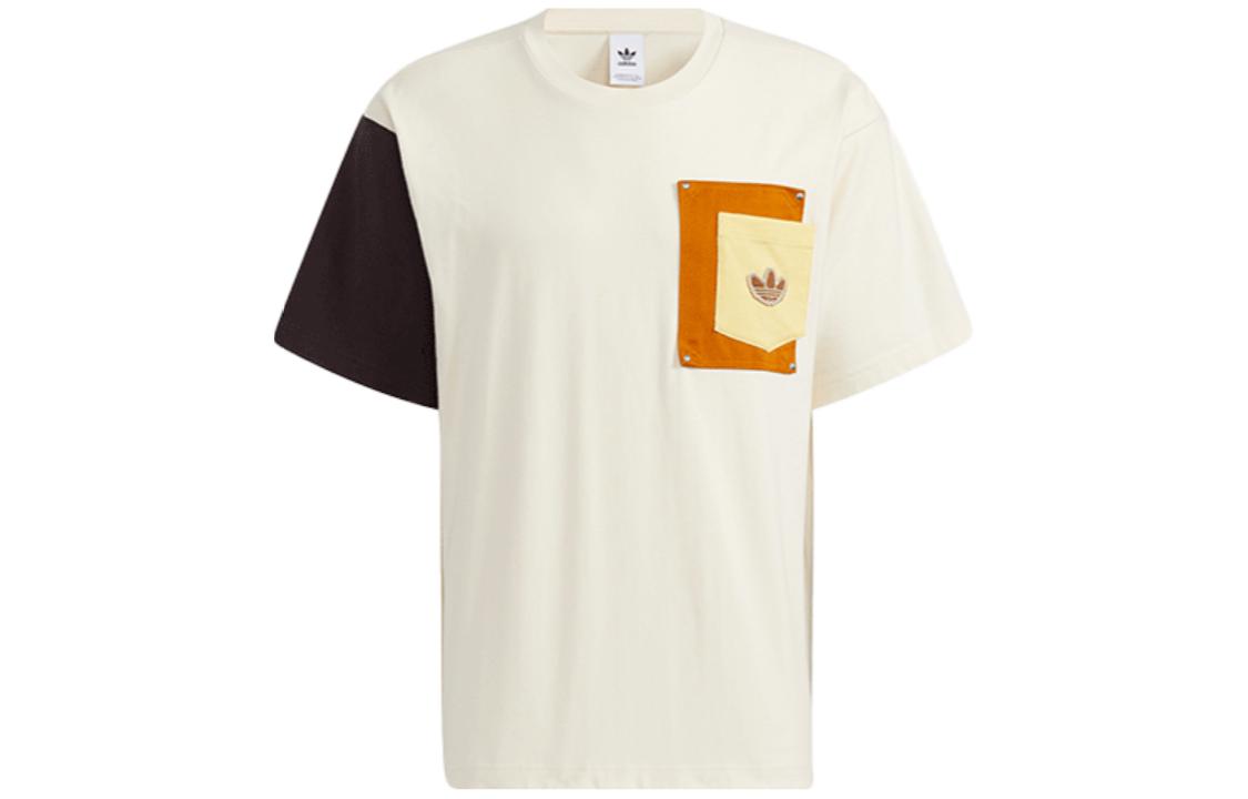 Adidas Originals Gender Neutral T Shirt Unisex Ecru HC0343 L