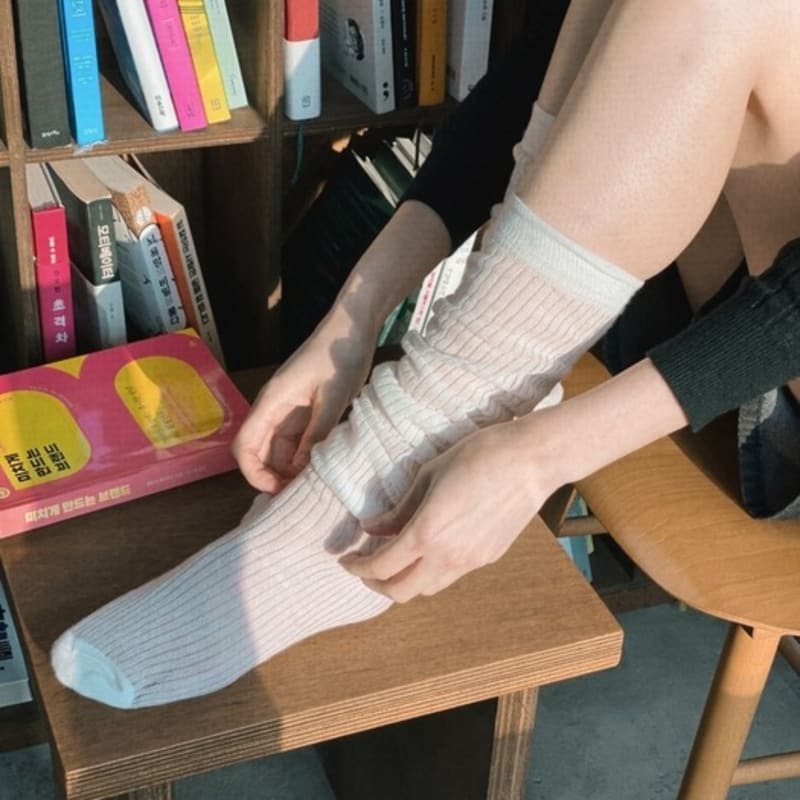 RNOT School See-through Knee Socks_3color