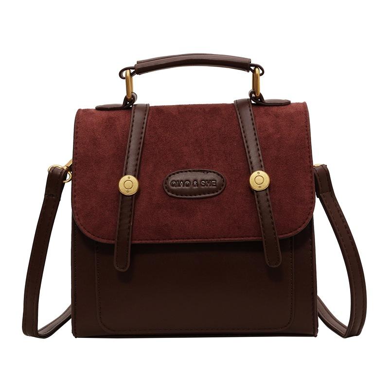 Versatile Small Bag Women's New Contrasting Color Fashion Backpack Commuter Messenger Bag