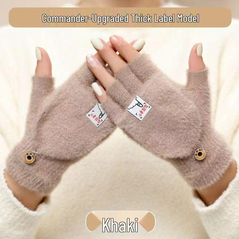 Mănuși Unisex de Toamnă/Iarnă din Lână Fără Degete cu Touchscreen: Cald, Elegant, Rezistent la frig.