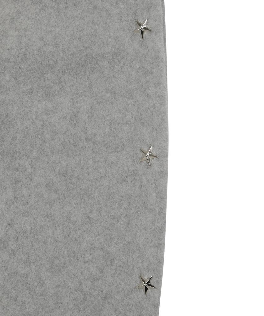Lujeoseukeulleob Star Stud Wide Fleece Sweatpants Gray
