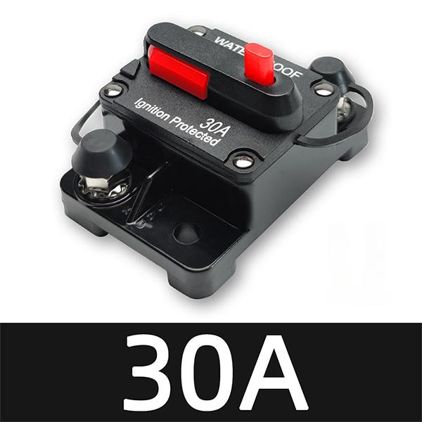 20A to 300A 12V-48V Circuit Breaker Power Protect Fuse Trolling with Reset Waterproof Car Boat 30A 80A 100A 300A Fuse Holders1