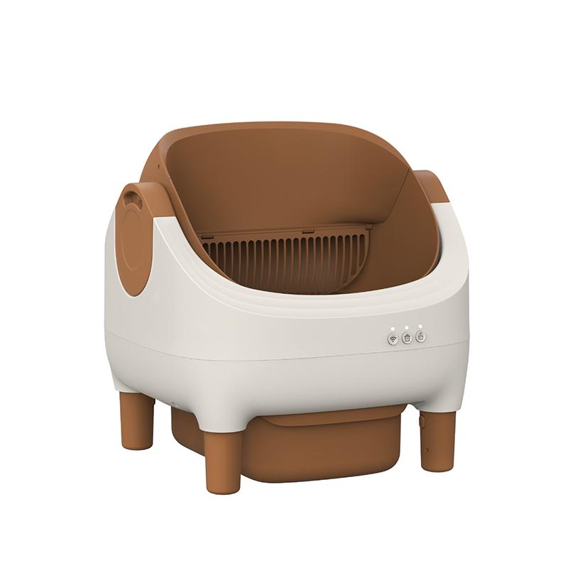 Self Cleaning Litter Box Automatic Cat Litter Box with Open-Top Design APP Control Dual Safety Sensors Suitable for Multi-cats