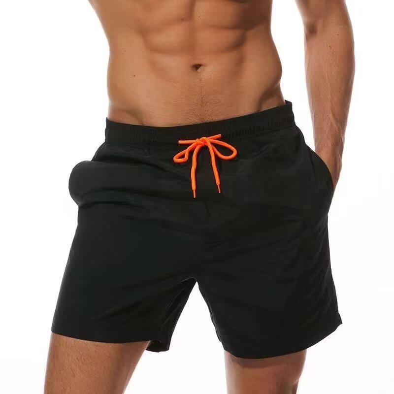Men's Quick-Dry Ice Silk Beach Shorts - Casual Loose Fit, Trendy 5-Point Surf & Swim Trunks