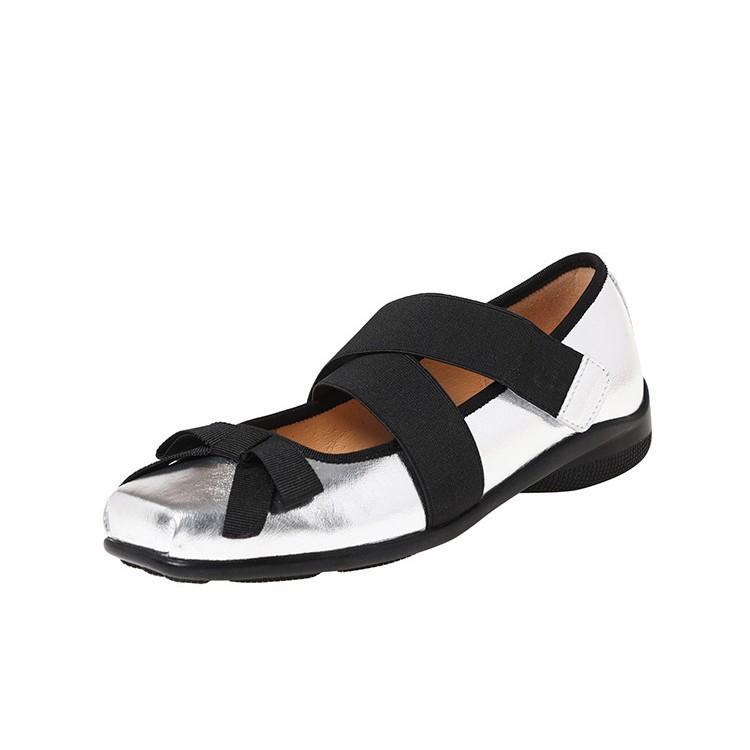 Japanese Mary Jane Shoes 2025 New Ballet Shoes Velcro Bow Retro Square Head Flat Sole Shoes Women