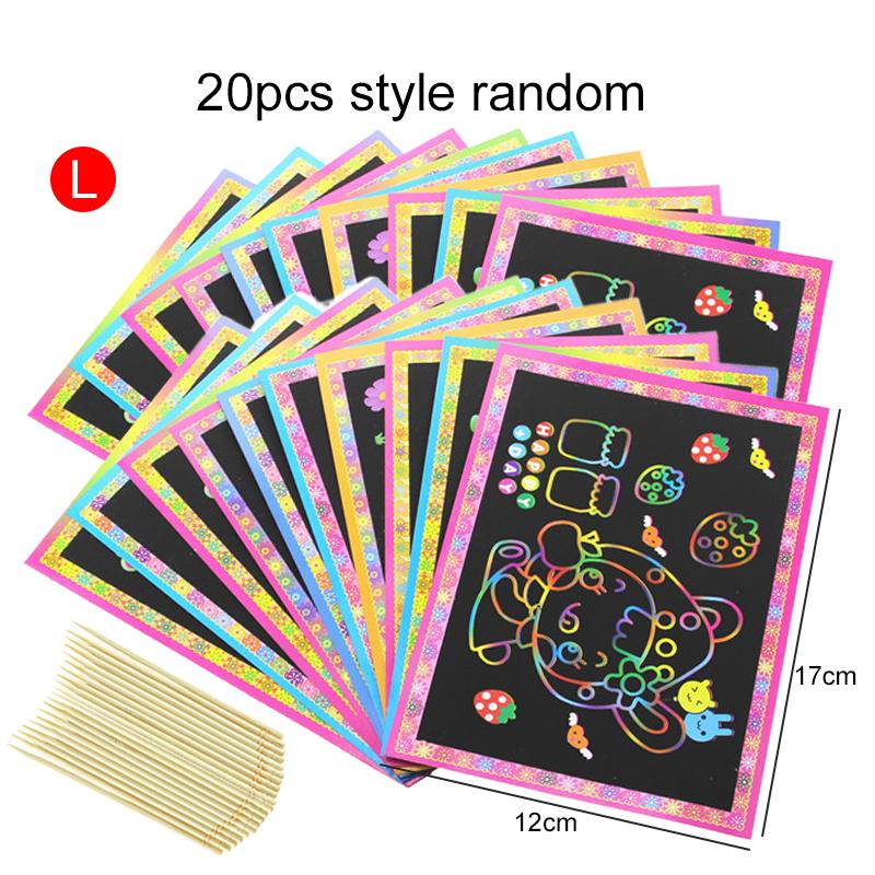 10/20 Stück Kratzpapier Partygeschenke Feiertagszusammenkunft Freizeitunterhaltung Requisiten Cartoon-Muster Geburtstag Festival Geschenke TMZ