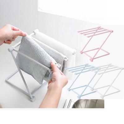 Plastic Towel Rack Folding Towel Rag Drainer Storage Rack No Punching Required Kitchen Storage Kitchen Sink Collapsible