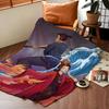 Animation B-Blue E-Eye S-Samurai Throw Flannel Cozy Print Blanket, Portable, Durable Machine Washable Cute Cool