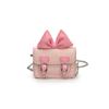 Letter Bow Pattern Solid Color Leather Children Shoulder Chain Bag Shoulder