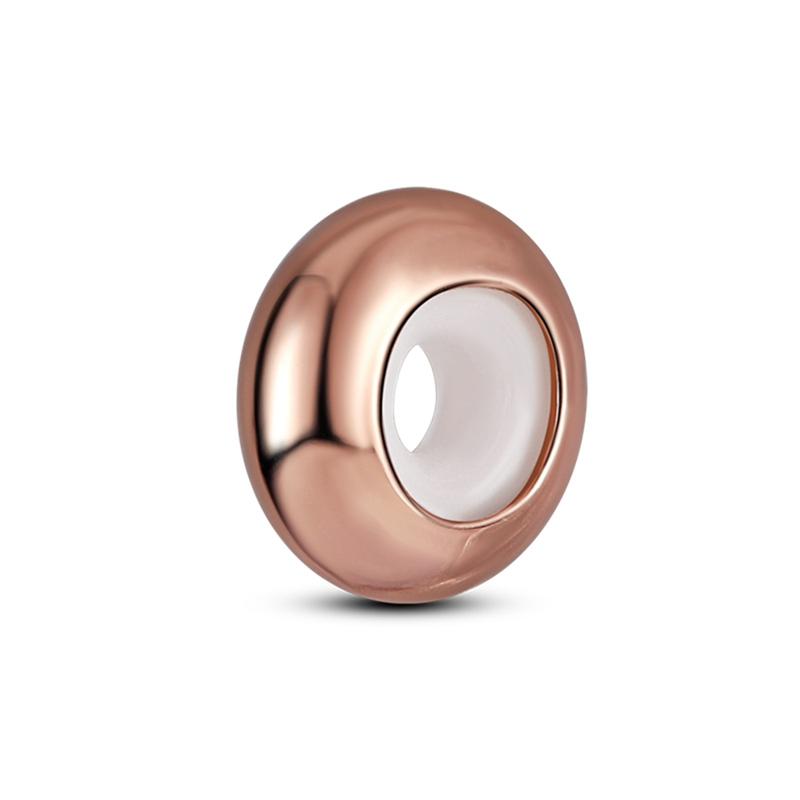 925 Silver Clip Charms with CZ Pave Round Beads Safety Chain Charm for Jewelry Making Fit Original Bracelet