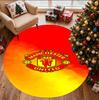 Manchester United F.C Pattern Round Rug, Indoor/Outdoor Mat, for Picnic, Gameroom, Bedroom, Office, Living Room, Home Decor Carpet, Birthday Gift