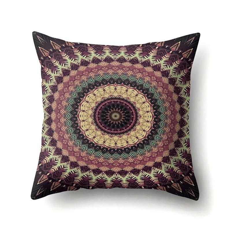 American Retro Ethnic Bohemian Polyester Pillow Case Car Decoration Home Printed Waist Rest Pillow Case