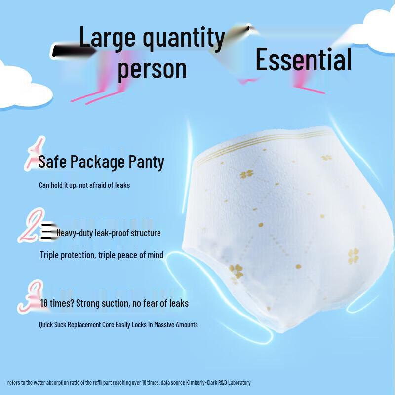 Kotex ComfortFit Period Pants, M-L Size, 10 Count