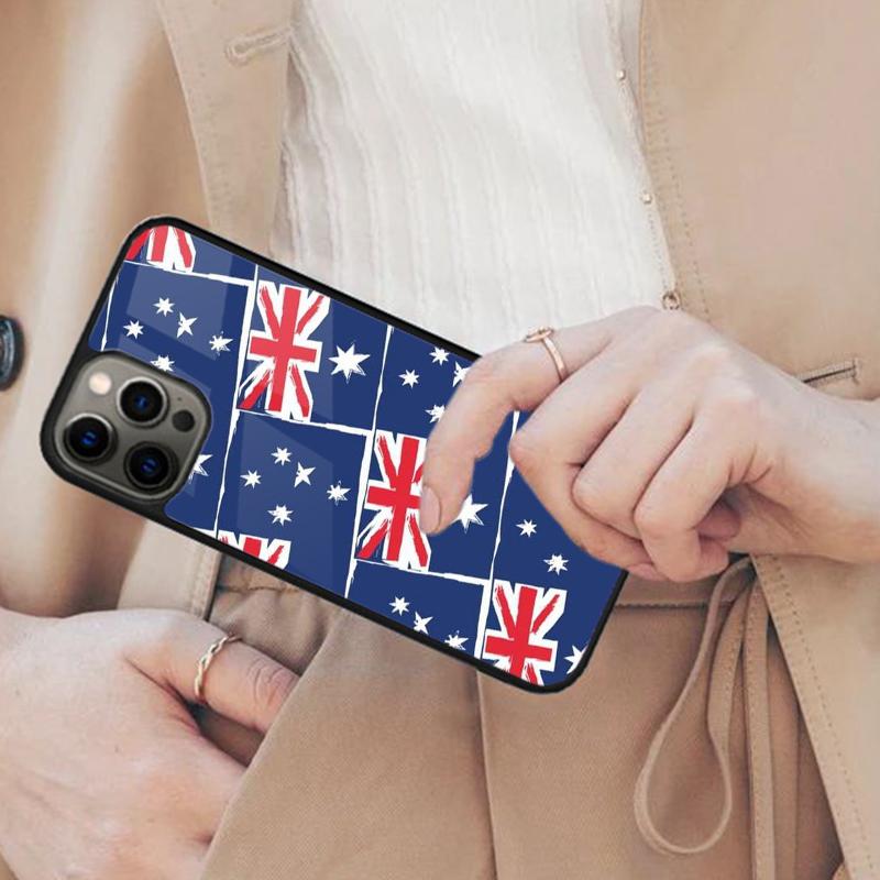 Australische Flagge Australien Stolz Magnetische Handyhülle Für iPhone 17 Air 16 14 13 12 Pro Max 15 Plus Kabelloses Laden MagSafe Hülle