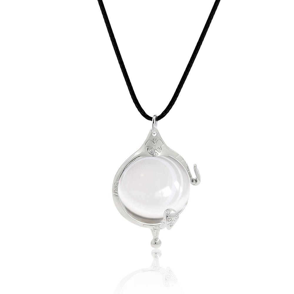 

Alloy Pendant Witch Necklace With Leather Chain For Cosplay Gift Enthusiasts