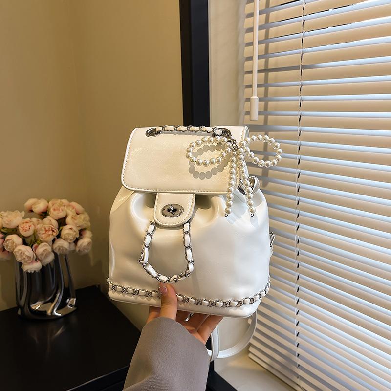 

Korean version bow backpack bag women s 2025 autumn new casual mini fashion backpack student travel schoolbag without pendant грязно-белый