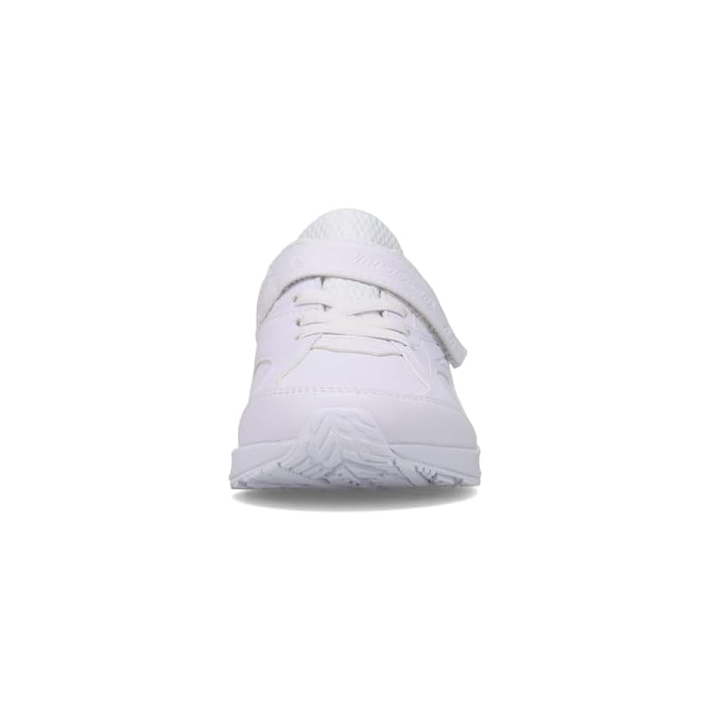 [Shunsoku] Kids' Sneakers for Boys and Girls, Lightweight, Sizes 15-27cm, 2E Width, SJJ 1970 White/White, Size 22.0 Cm, 2E Width