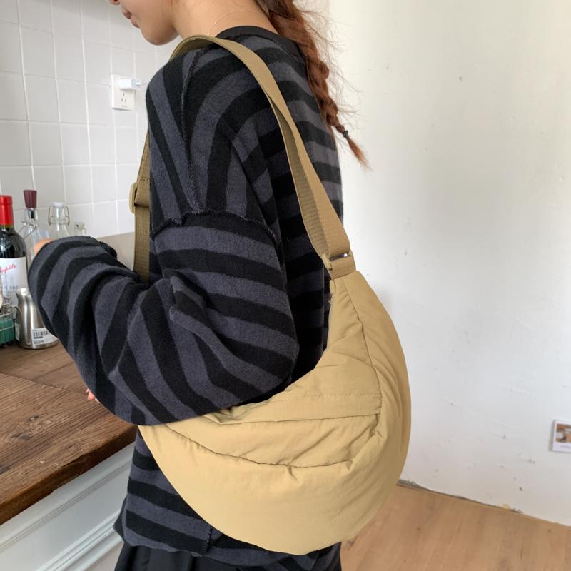 Large Capacity Women's Hobo Bag Solid Color Shoulder Bag Crossbody Bag