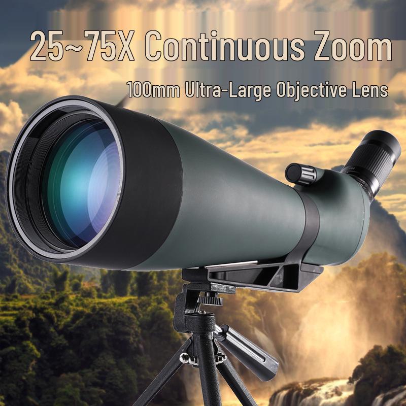 HD 25-75x100 Night Vision Monocular Telescope for Bird Watching