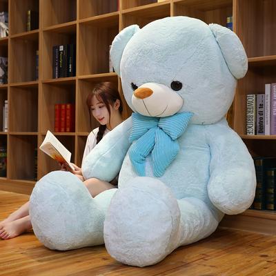 Large Bow Tie Bear Girl Plush Toy Couple Hug Bear Doll For Friends Wedding Gift Rag Doll Hair