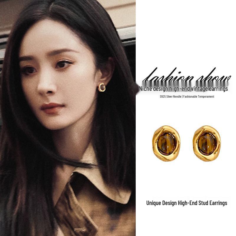 Pearl Asymmetrical Earrings: Elegant Autumn/Winter European & American Style