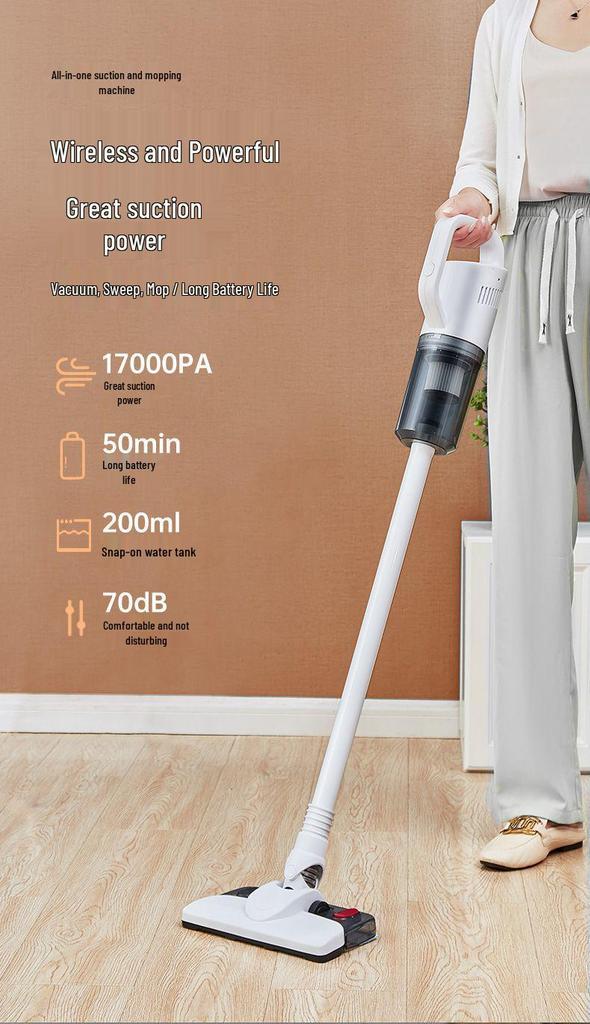 2025 Wireless Vacuum Cleaner: High Suction, Pet-Friendly, Quiet, Handheld, Vacuum & Mop Combo for Home