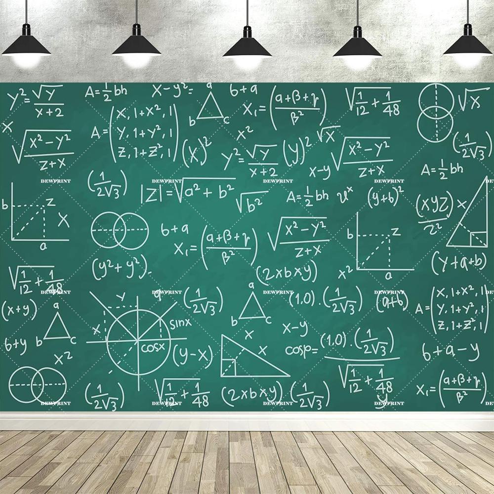 Dewprint Science Themed Background Banner for Chemistry Math Geometry and Physics Back to school Party Decoration Banner