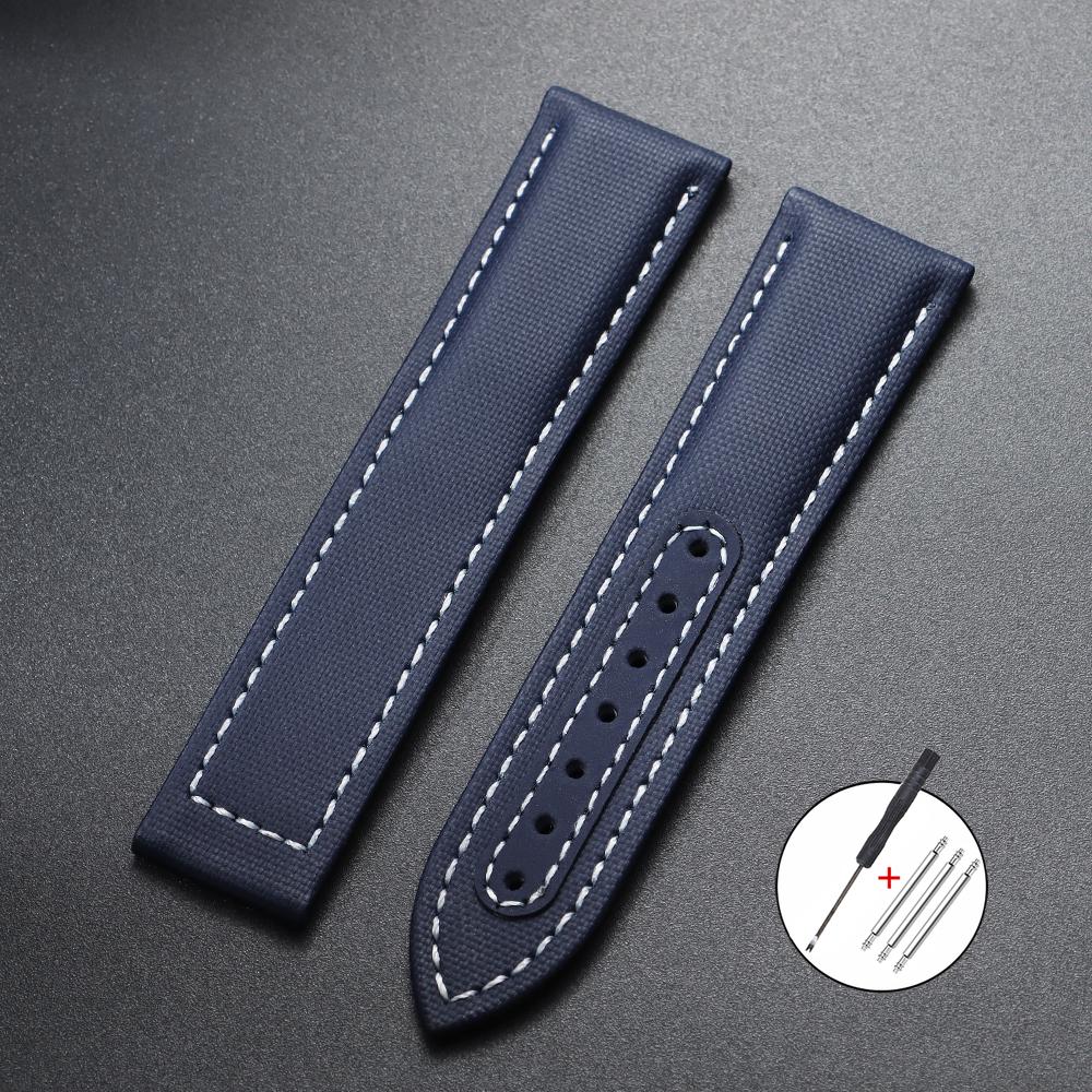 20mm 22mm Universal Nylon Watchband Waterproof Sailcloth Watch Strap for Omega Sports Wrist Bands Belt for Men Women Accessories
