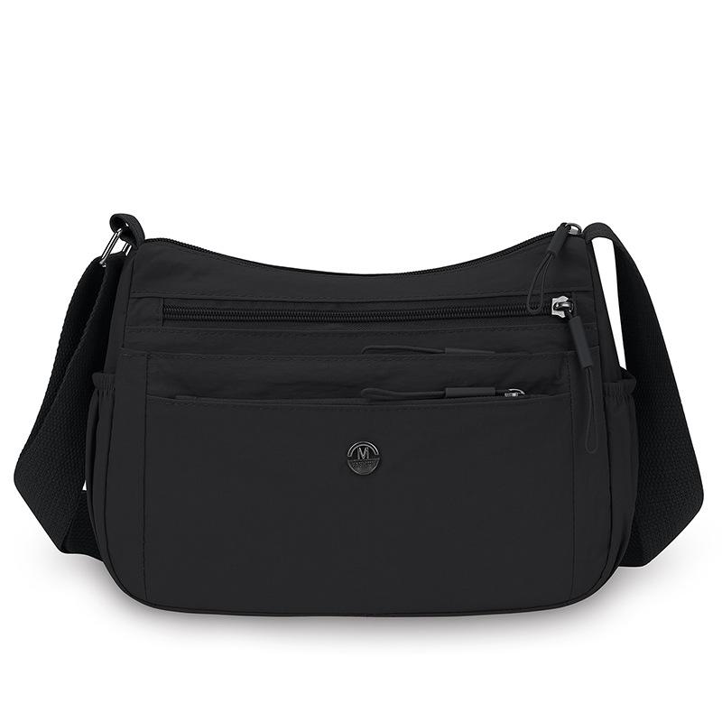 Multi-Layer Shoulder Bag Lightweight Crossbody Bag Solid Color Commuter Women's Bag