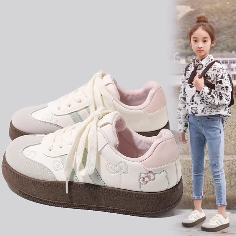 Youth style shoes Girls Casual Sneakers Low Top Rubber Sole Non-Slip Lightweight Kids Shoes