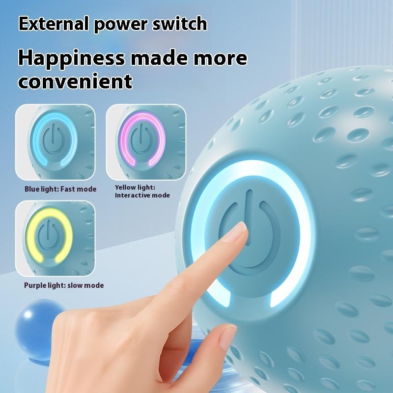 Smart Dog Toy Ball Electronic Pet Interactive Toy 3 Modes Moving Ball Rope USB Automatic Moving Bouncing for Puppy Chew Products