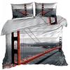 3D Cotton Satin Bedding 140x200cm GOLDEN GATE BRIDGE