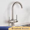 Filtered Pure Drinking Water Kitchen Sink Faucet Single Hole Double Handle Rotatable Hot and Cold Water Kitchen Sink Faucet