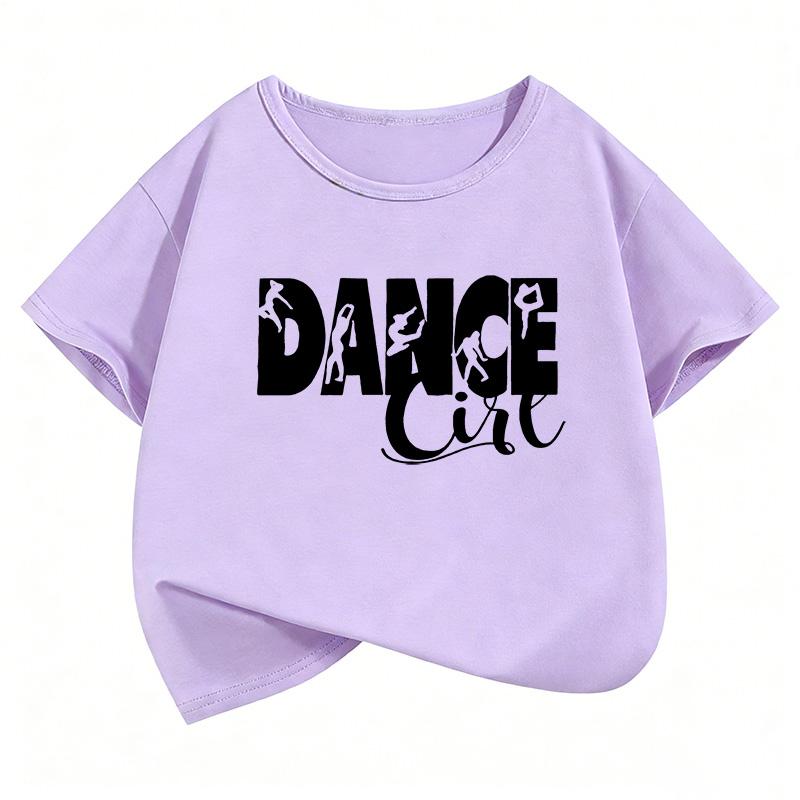 Letter Print Short Sleeve T-Shirt Y2K Kids Boys Girls Summer Spring Casual Top 100