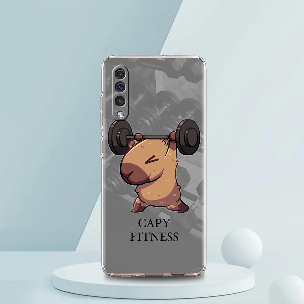 

Transparent Phone Case for Samsung Galaxy A16 A14 A12 A22 A24 A42 A02 A03S A06 A50 A70 A20 A30 A40 Soft TPU Cover Cute Capybara Samsung A30