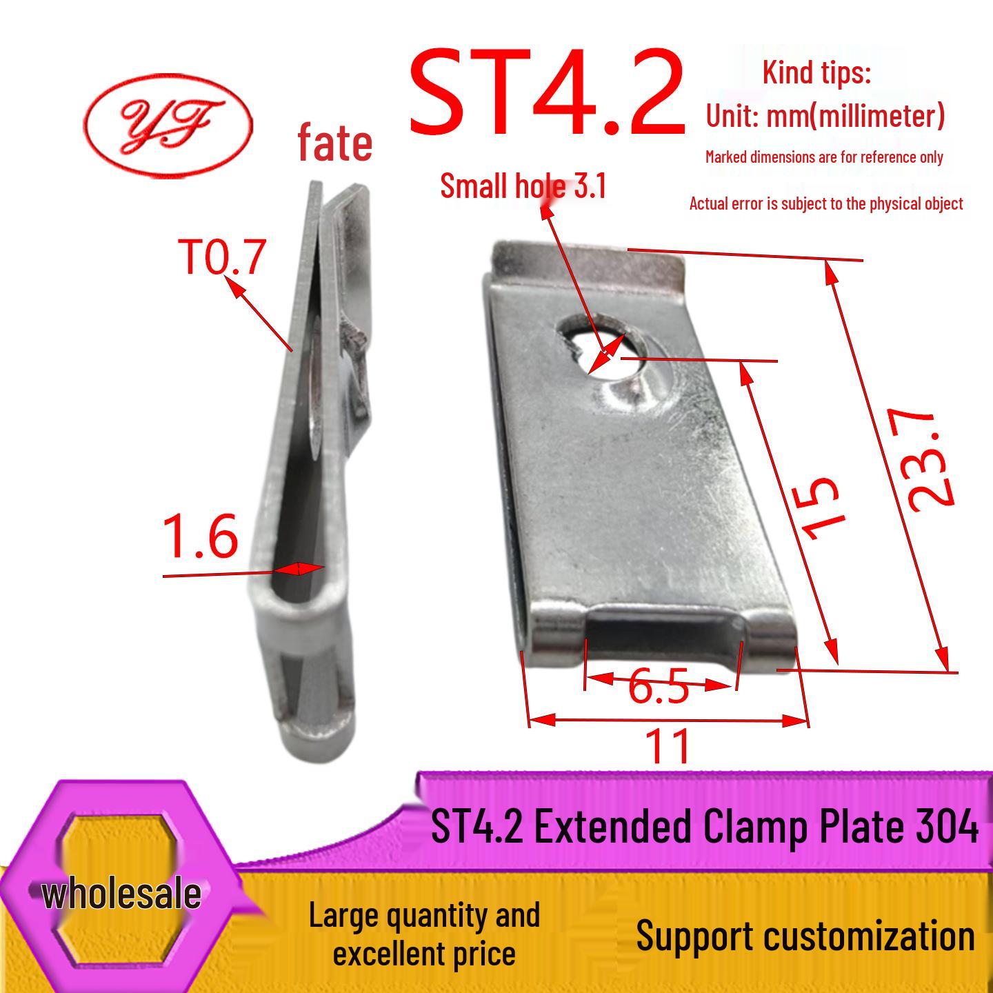 304 Stainless Steel Self-Tapping Spring Nut Clamp Clip