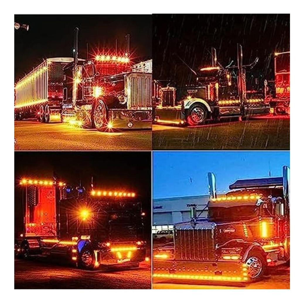 2PCS LED Marker Lights Trailer 24V Waterproof Amber Chicken Lights Cargo Side Marker Clearance Lights – Universal Fit