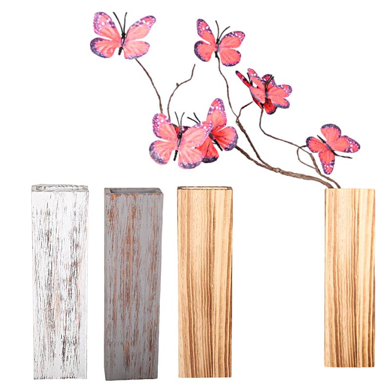 1 Stück Handwerk Dekorative Vase Holz Gastfamilie Wandbehang Flur Naturmaterialien Ornamente Blumenkunst Handgefertigt 3 Farben