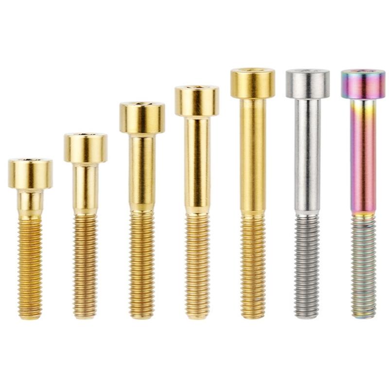 2Pcs Light Weight Metal Alloy Cycling Stem Cover Screws Bicycles Headset Bolt Socket Cap Head Bolts Screw Enduring